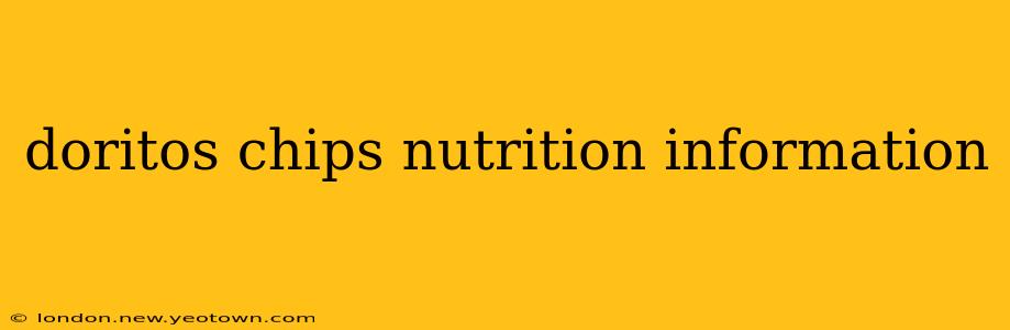 doritos chips nutrition information