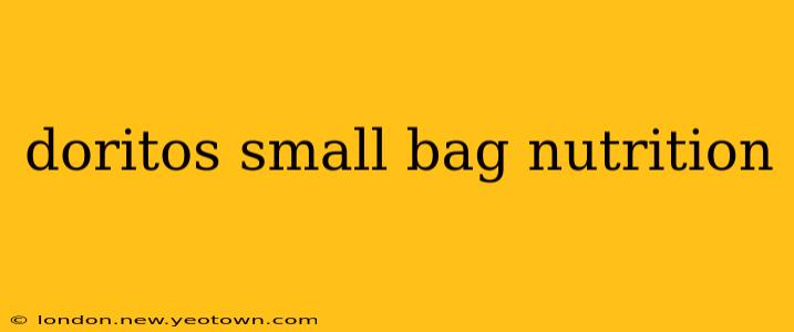 doritos small bag nutrition