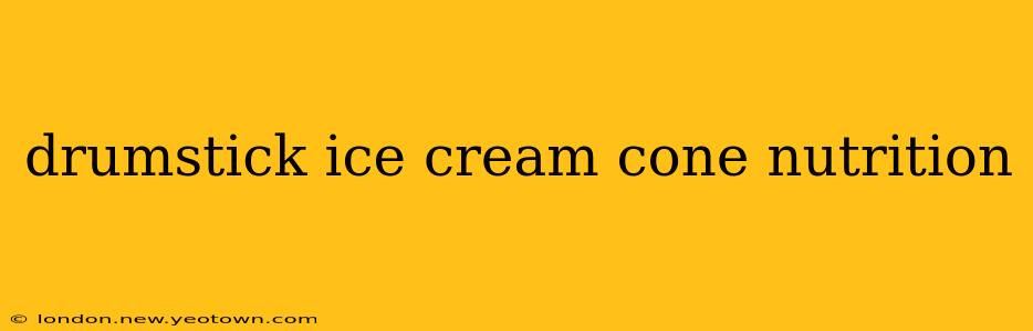 drumstick ice cream cone nutrition