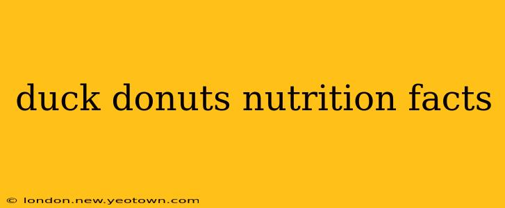 duck donuts nutrition facts