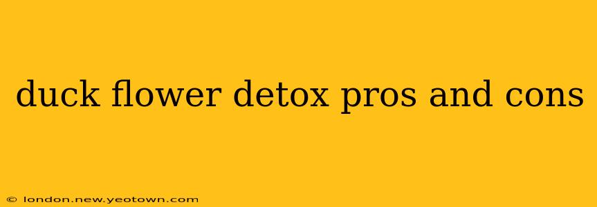 duck flower detox pros and cons