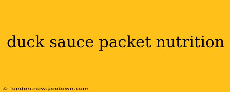duck sauce packet nutrition