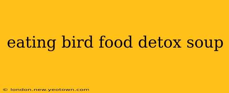 eating bird food detox soup