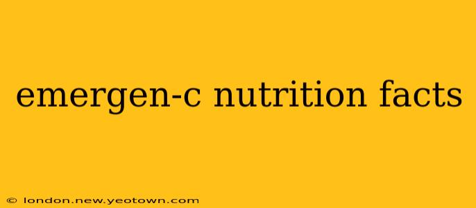emergen-c nutrition facts