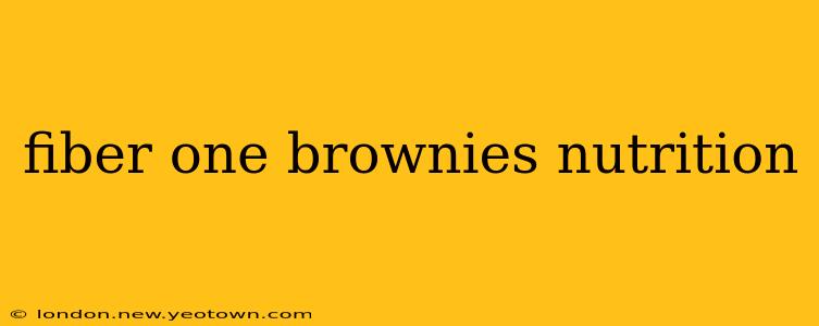 fiber one brownies nutrition