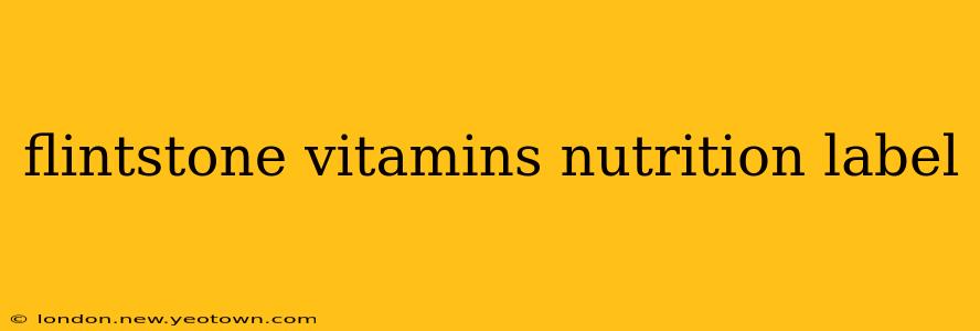 flintstone vitamins nutrition label