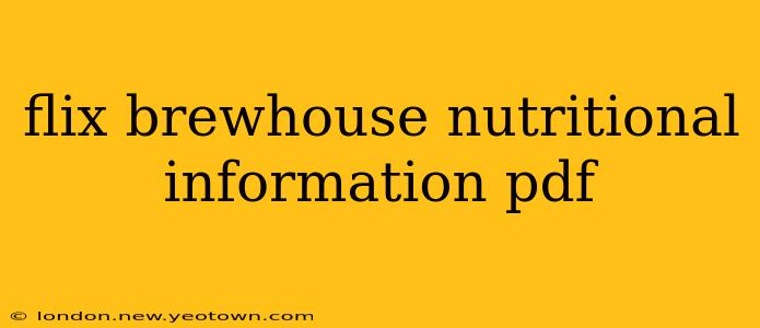 flix brewhouse nutritional information pdf