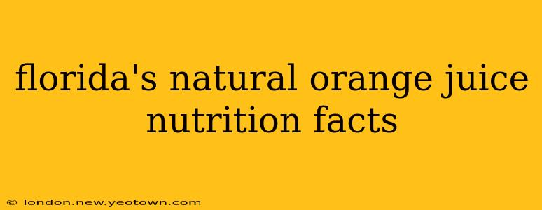 florida's natural orange juice nutrition facts