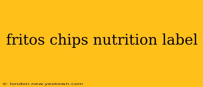fritos chips nutrition label