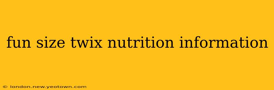 fun size twix nutrition information