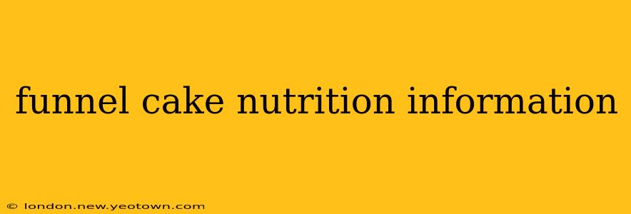 funnel cake nutrition information