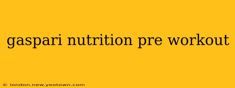 gaspari nutrition pre workout