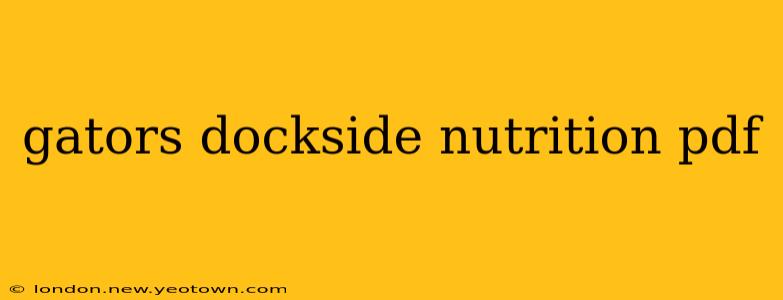 gators dockside nutrition pdf