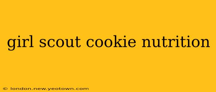 girl scout cookie nutrition