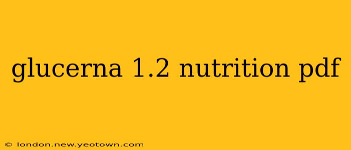 glucerna 1.2 nutrition pdf
