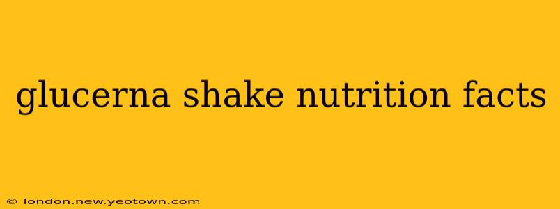 glucerna shake nutrition facts