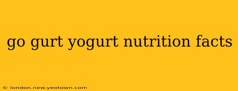 go gurt yogurt nutrition facts