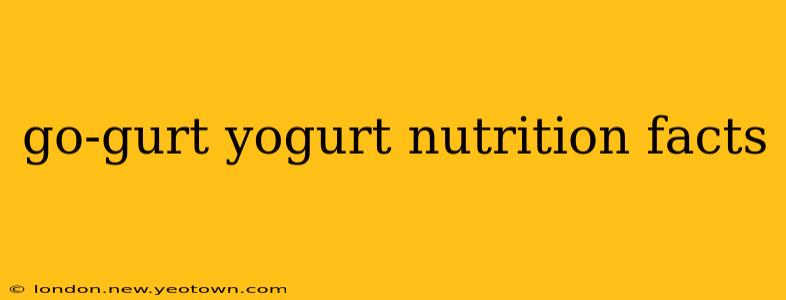 go-gurt yogurt nutrition facts