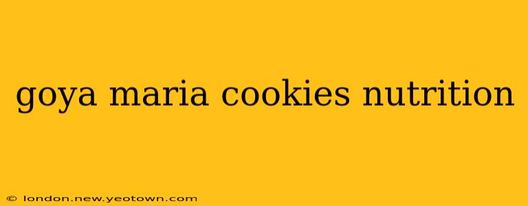 goya maria cookies nutrition