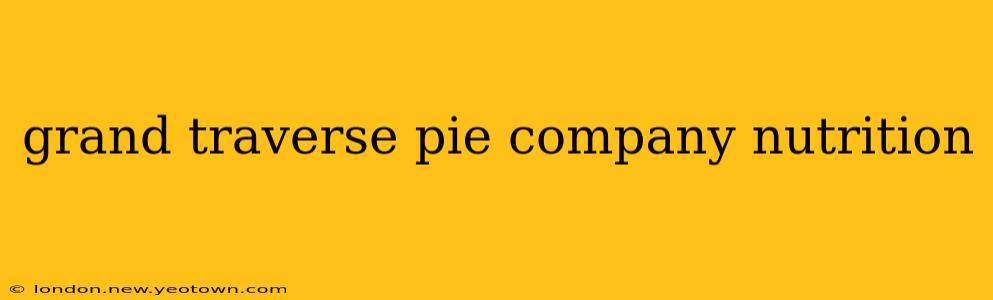 grand traverse pie company nutrition