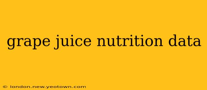 grape juice nutrition data