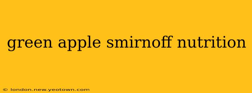 green apple smirnoff nutrition