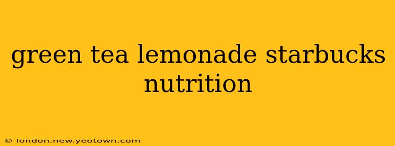 green tea lemonade starbucks nutrition