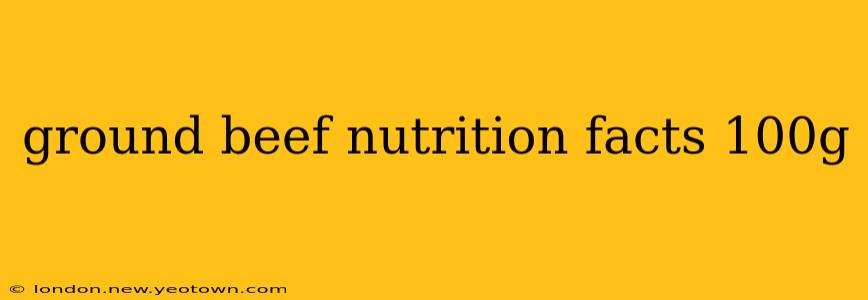 ground beef nutrition facts 100g