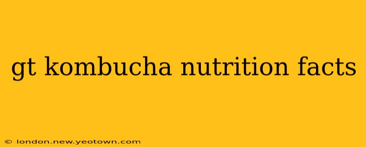 gt kombucha nutrition facts