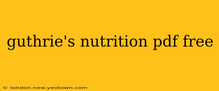 guthrie's nutrition pdf free