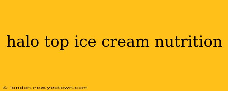 halo top ice cream nutrition