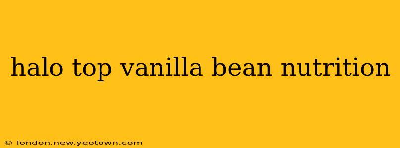 halo top vanilla bean nutrition