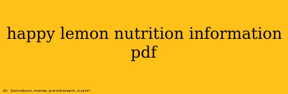 happy lemon nutrition information pdf