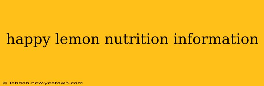 happy lemon nutrition information