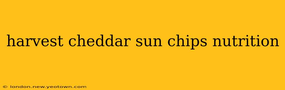 harvest cheddar sun chips nutrition