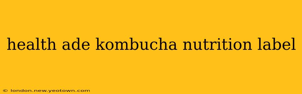 health ade kombucha nutrition label