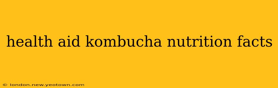 health aid kombucha nutrition facts