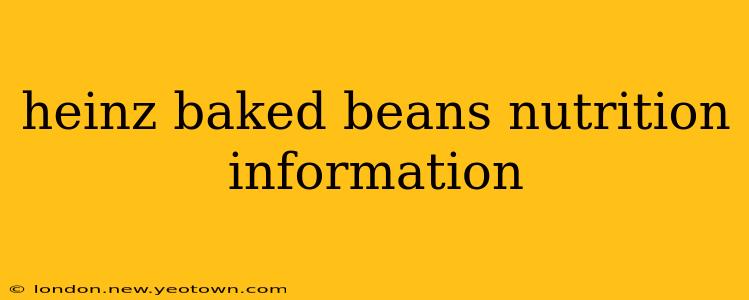 heinz baked beans nutrition information