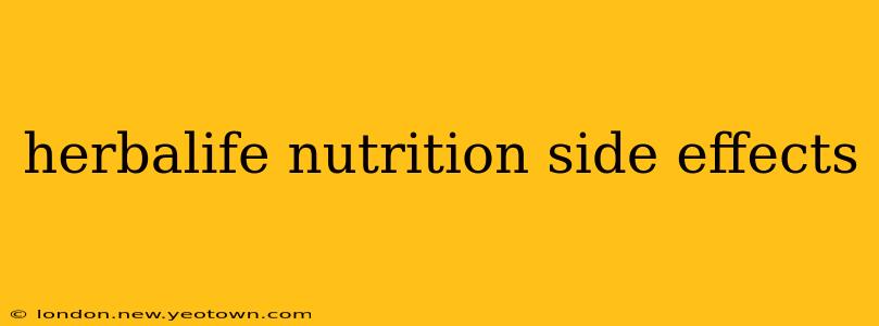 herbalife nutrition side effects