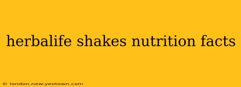 herbalife shakes nutrition facts