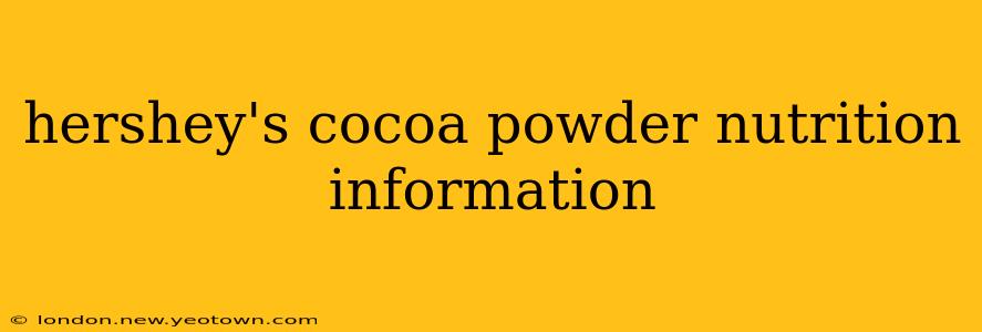 hershey's cocoa powder nutrition information