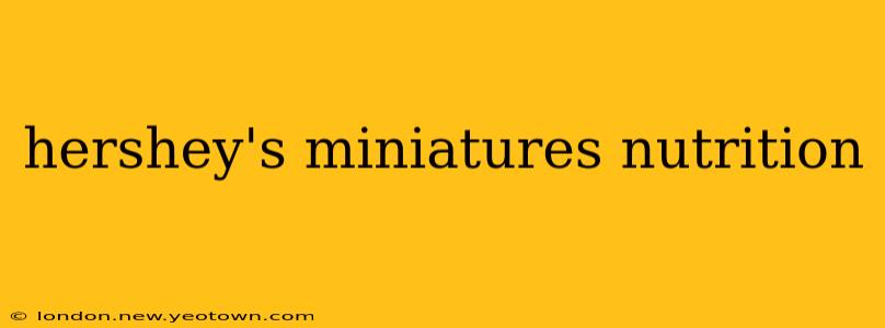 hershey's miniatures nutrition