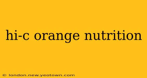 hi-c orange nutrition