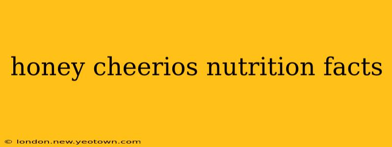 honey cheerios nutrition facts