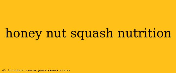 honey nut squash nutrition
