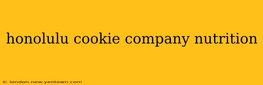 honolulu cookie company nutrition