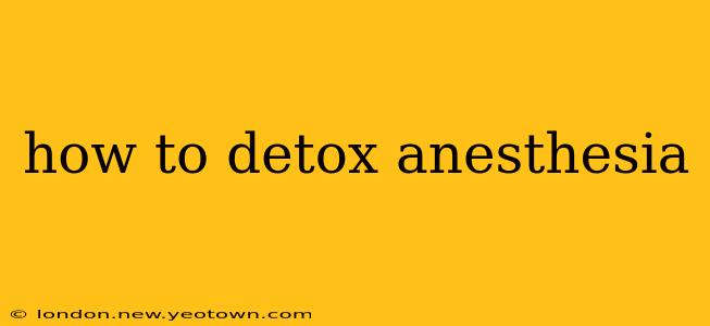 how to detox anesthesia