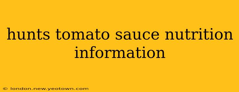 hunts tomato sauce nutrition information