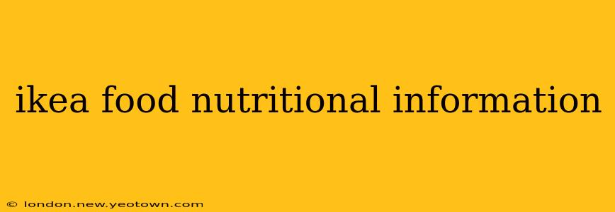 ikea food nutritional information