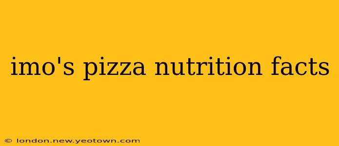 imo's pizza nutrition facts